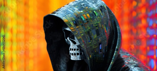 realistic photo of a glossy grim reaper,generative AI