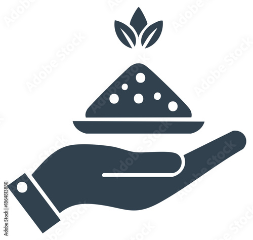 Hand Offering Soil Seeds Sprout Silhouette Conservation Agriculture Growth
