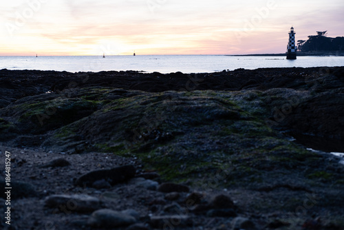 Lever de soleil à l'Ile-Tudy dans le Finistère Bretagne