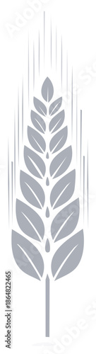 Abstract Wheat Stalk Icon with Motion Blur Effect