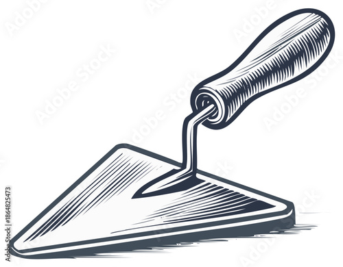 Vintage Style Hand Trowel for Masonry Gardening and Construction Work