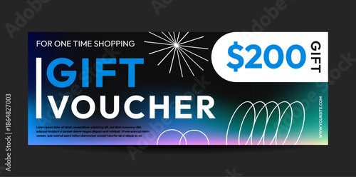Modern 200 Gift Voucher for One-Time Shopping