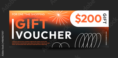 Modern 200 Gift Voucher for One-Time Shopping
