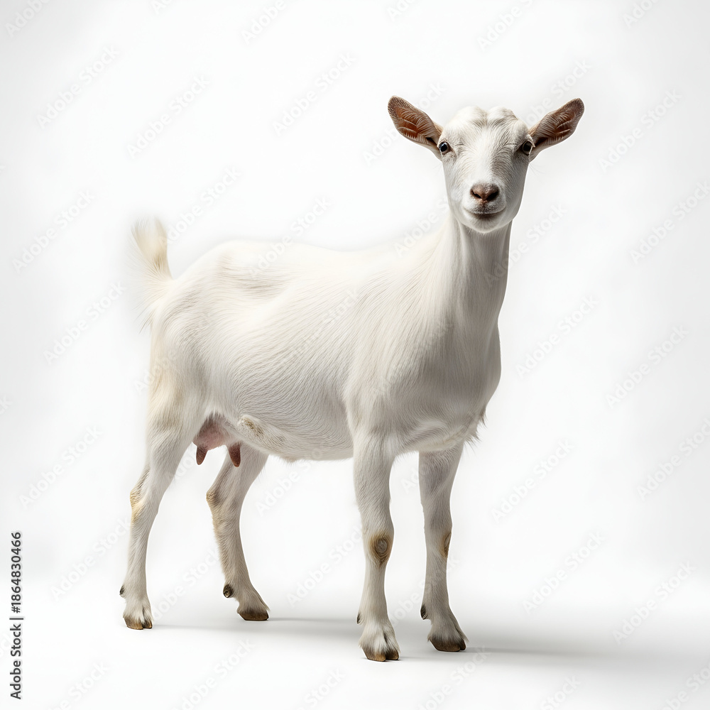 Obraz premium goat on a white background