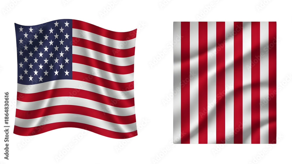 Fototapeta premium American flag isolated on transparent background