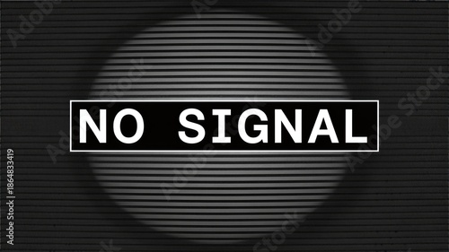 No signal on television screen with static