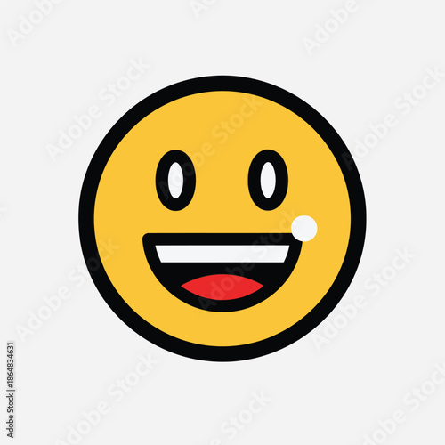 Smiling Face Emoji Icon Graphic.