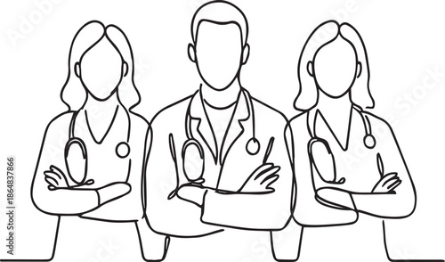 Team of Doctors in ConversationPrint