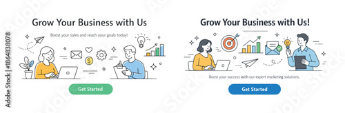 Diverse professionals using technology for business growth strategies