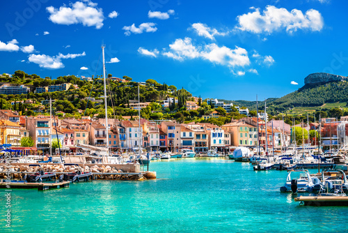Wallpaper Mural Cassis, France. Idyllic coastal town of Cassis on French riviera scenic harbor and waterfront view Torontodigital.ca