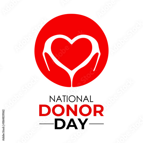 Vector illustration promoting awareness of organ donation and life-saving generosity for National Organ Donor Day. National Organ Donor Day on February 14th. Banner poster, flyer and background design