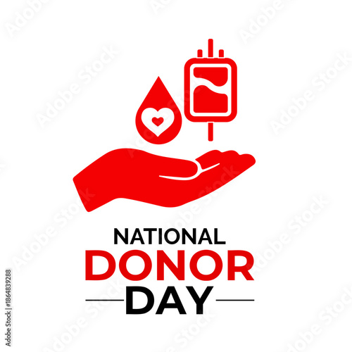 Vector illustration promoting awareness of organ donation and life-saving generosity for National Organ Donor Day. National Organ Donor Day on February 14th. Banner poster, flyer and background design