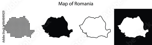 Abstract visual representations of a country's map outline