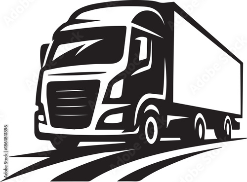 Semi Truck Illustration - Vector Graphic