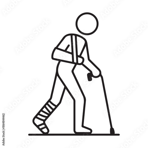 Person using walking aid