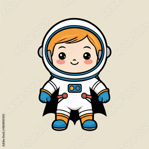 A joyful powerful superhero mascot protects the entire galaxy with impressive cosmic abilities and great determination demonstrated clearly.