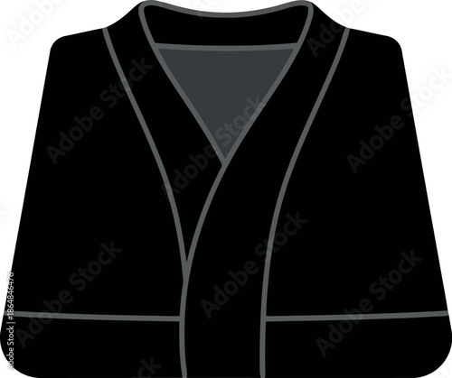 Ramadan Saudi Traditional Black Thobe Vector Clipart for Islamic Festive Design