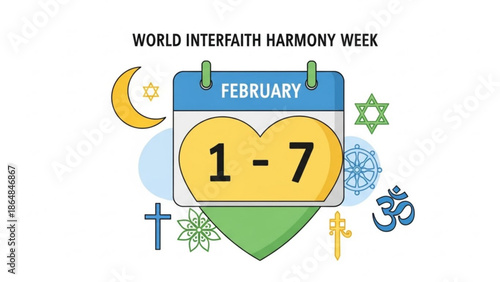 World Interfaith Page Calendar Symbolizing Harmony and Unity
