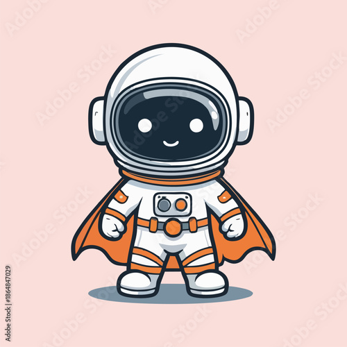 A charming super space explorer drawing is prepared for delightful imaginative playtime adventures for young children.