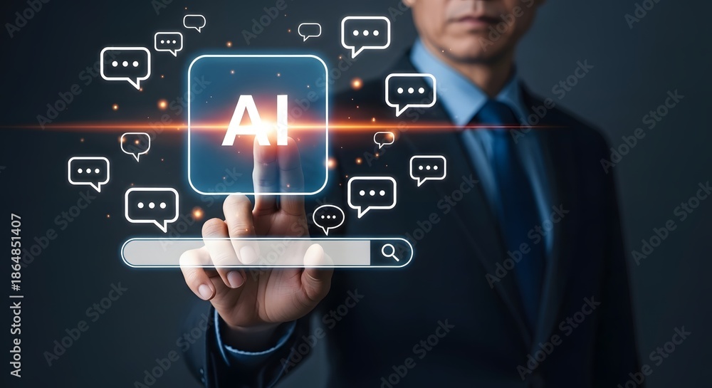 Obraz premium Artificial intelligence ai technology business solutions innovation digital transformation future tech