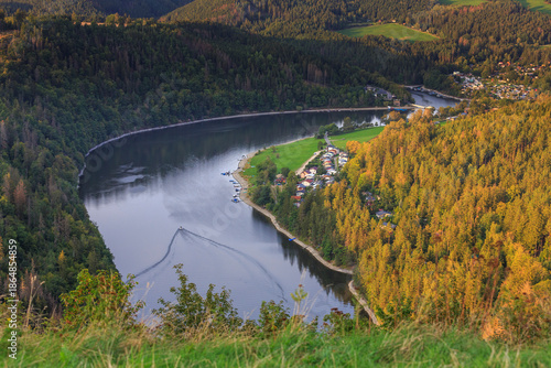 Hoheleite viewpoint, Thuringian Sea, Altenbeuthen, Thuringia, east germany
