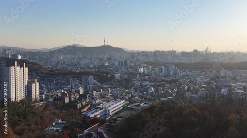 서울 북악산해질녁
