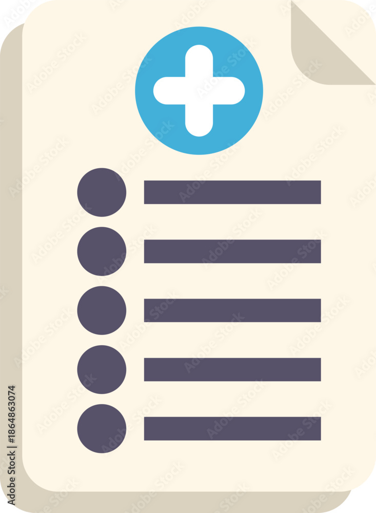 Obraz premium Medical report icon representing a checklist for healthcare treatment and patient care
