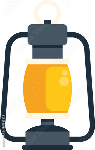 This kerosene lantern is providing light with its burning flame, a classic source of illumination