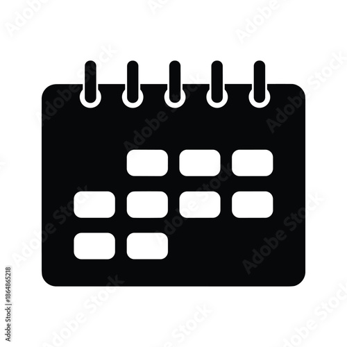 Simple calendar icon with white background