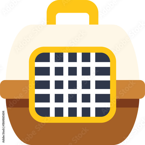 Secure plastic carrier ensuring safe and comfortable transportation for pets, featuring a sturdy handle and ventilation