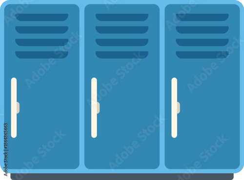 School lockers closed, providing secure storage for students' belongings