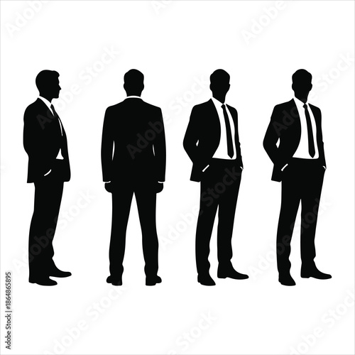 silhouettes of business people