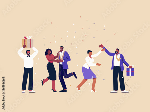 Celebrating success diverse group of people joyfully celebrating an achievement