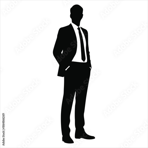 silhouette of a businessman