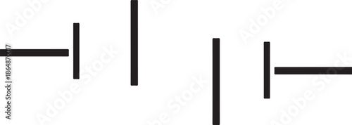 Geometric shapes in black and white colors