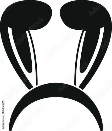 Rabbit ears headband graphic element creating a fun costume accessory
