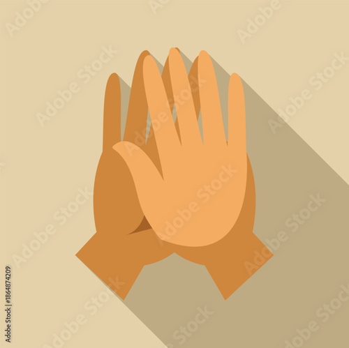 Hands clapping together, expressing praise, success, and admiration