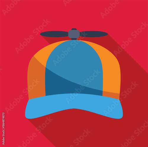 Colorful propeller hat displaying concept of childhood fun and play