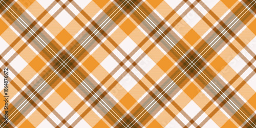 Towel textile background plaid, printing check vector fabric. Greeting pattern seamless tartan texture in orange and lavender blush colors.