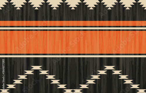 Southwest Native American seamless pattern, boho tribal Aztec Navajo geometric textile design, desert ethnic fabric background.
