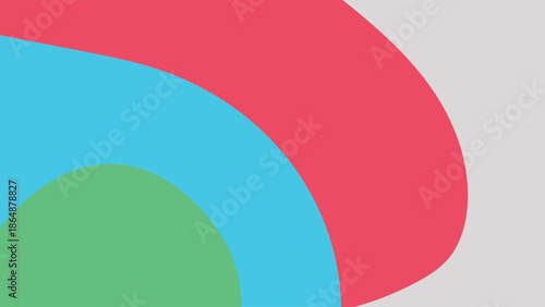 Abstract colorful background with easter eggs and ribbon features vector wave illustrations and orange curve shapes on a green light backdrop banner template for business card design