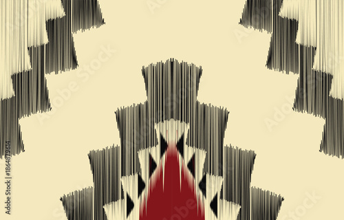 Ethnic abstract ikat art. Aztec ornament print. geometric ethnic pattern seamless  color oriental.  Design for background ,curtain, carpet, wallpaper, clothing, wrapping, Batik, vector illustration.