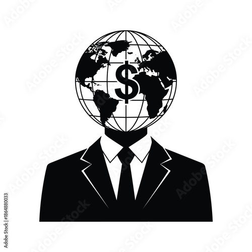 Global businessman representing international finance