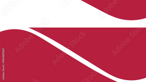 This vector illustration features a red ribbon banner design set against a festive wave pattern backdrop, perfect for a Christmas holiday card or business celebration template decoration