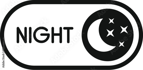 Interface element for dark mode selection, depicting a moon and stars