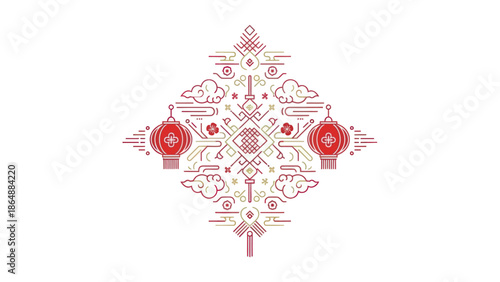 Page Border with Floral Embroidered Design.