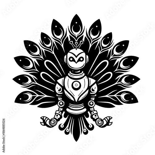 peacock vector illustration