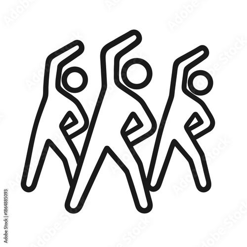 Dance Fitness Group Movement Icon