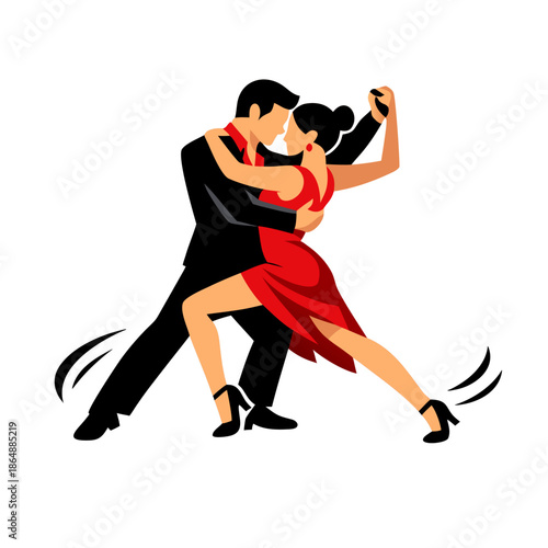 Ballroom Dance Couple Illustration
