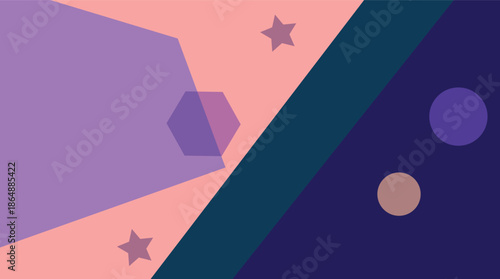 3d vector illustration of an abstract night city background featuring business house icons and nature silhouettes with map and flag design elements